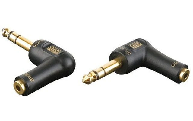 Adaptador Mini Jack stereo 3.5 Hembra -> Jack Macho estereo 6.3( Acodado )